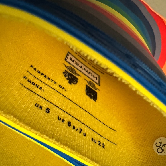 NEW in Box Hunter Kids’ Classic Waterproof Rain Boots, Rainbow 🌈, Toddler 6M - Picture 3 of 12